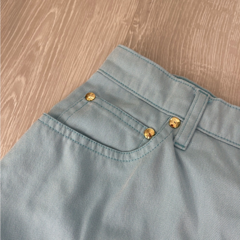 Viyella Petite Cotton Pants, Baby Blue, Size UK14 US 10 - Picture 6 of 11
